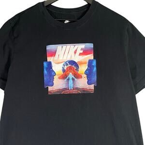Nike Air Graphic Tee Multicolor Head Print Black Cotton Short Sleeve T-Shirt‎ XL